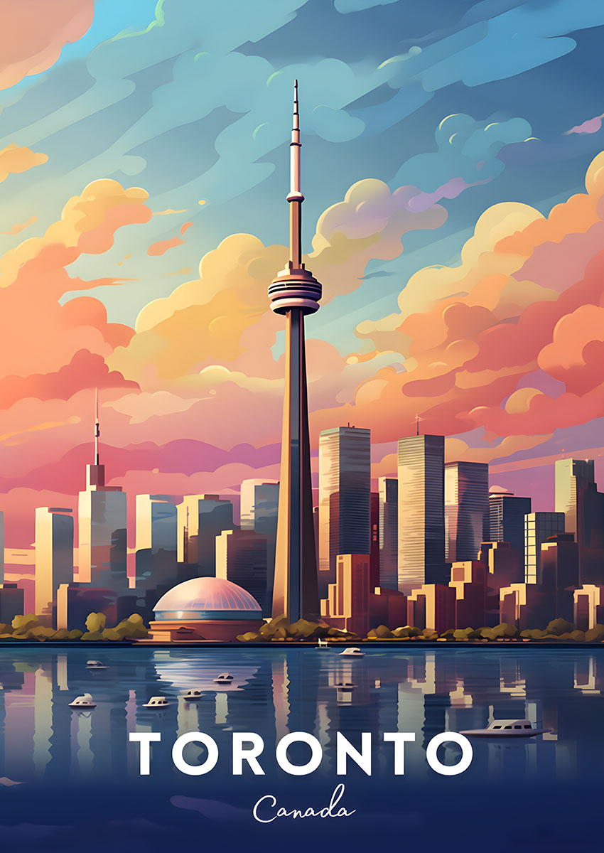 Toronto Skyline Canvas Print & Poster Wall Art - AI PRINT LAB